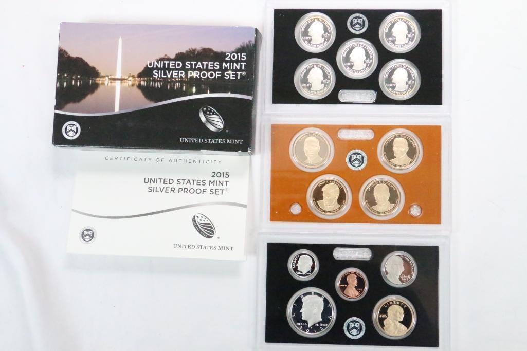 2015 UNITED STATES MINT SILVER PROOF SET with COA (1 of 4)