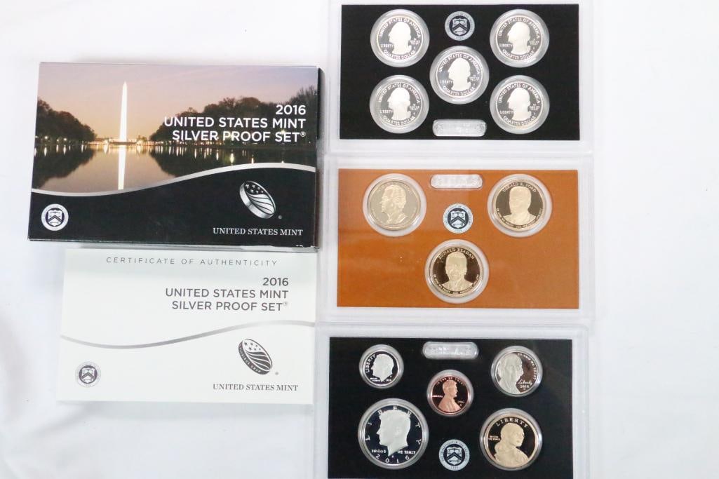 2016 UNITED STATES MINT SILVER PROOF SET with COA (1 of 7)