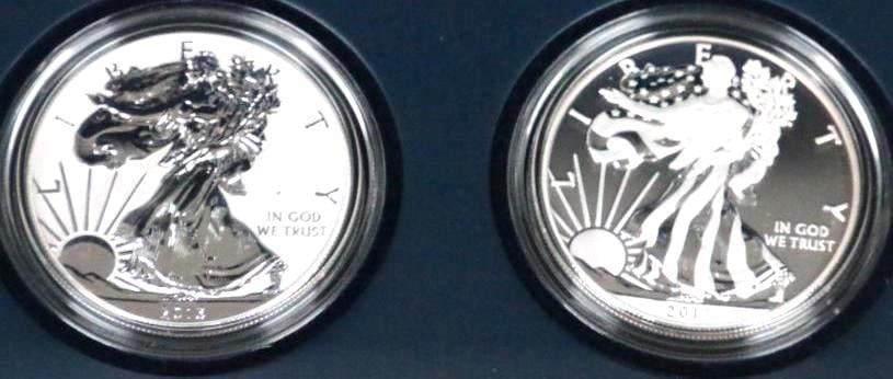 2013 American Eagle West Point TWO-COIN Silver Proof Set 1 troy ounce coins (1 of 6)