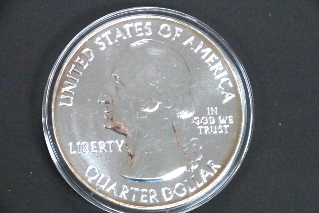 2011 Gettysburg 0.9999 FINE SILVER 5 ounce Dollar Coin JF (1 of 4)