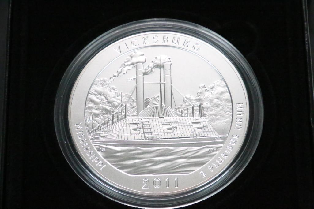 2011 P America the Beautiful Five Ounce Silver Uncirculated Coin Vicksburg (1 of 7)