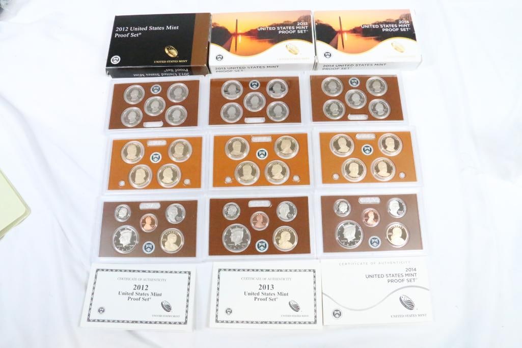 (3) United States Mint Proof Sets 2012, 2013, 2014 (1 of 5)