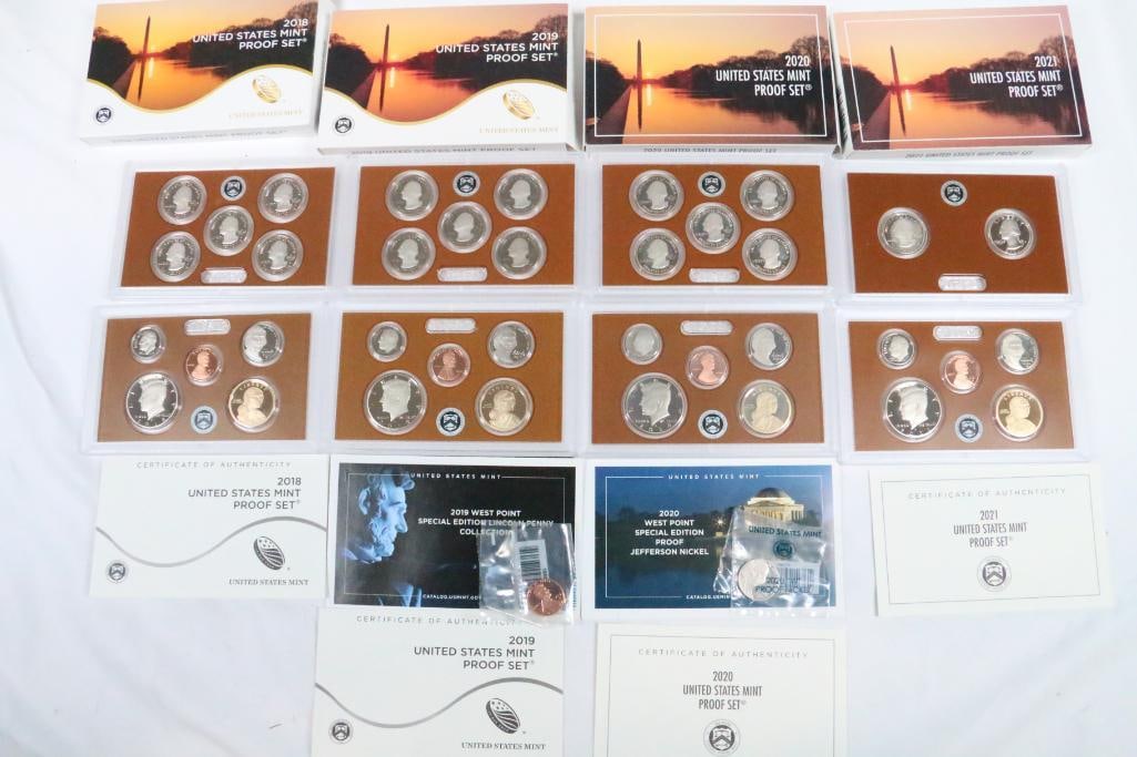 (4) United States Mint Proof Sets 2018, 2019, 2020, 2021 (1 of 6)
