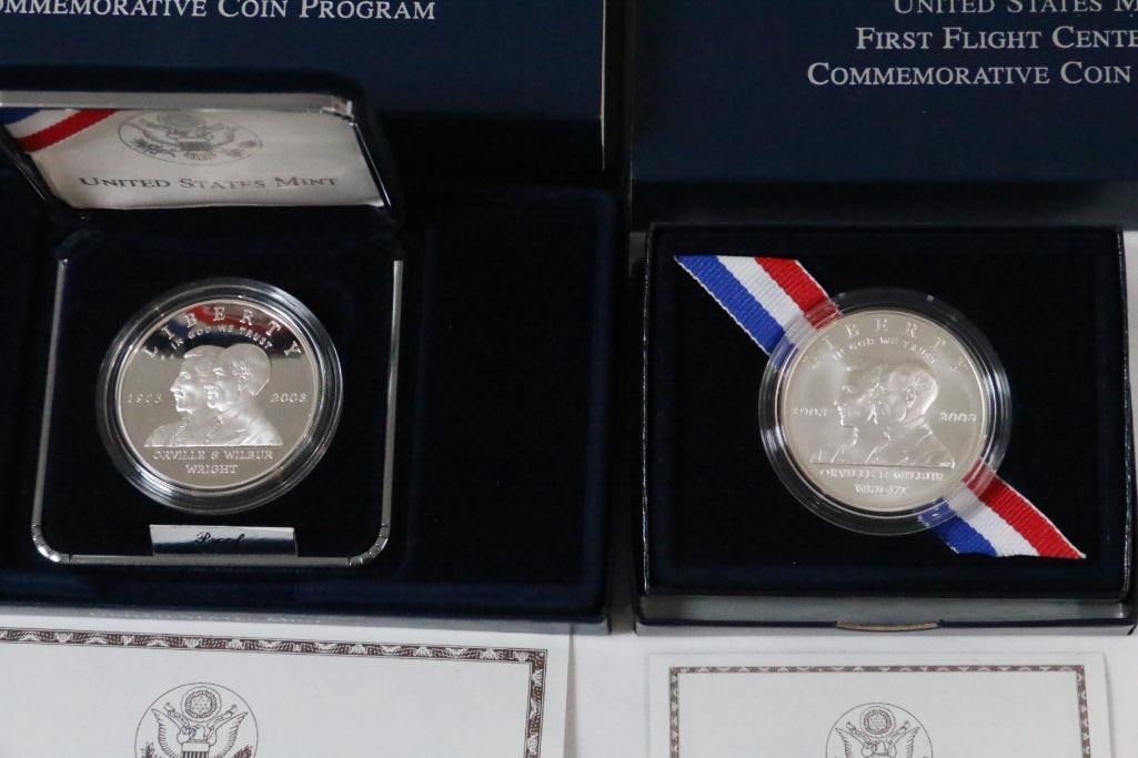 2000 P First Flight Silver Dollar Coins Uncirculated and Proof coins Lot of 2 (1 of 9)