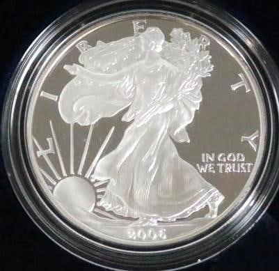 2006 W American Eagle One Ounce Proof Silver Bullion Coin (1 of 8)