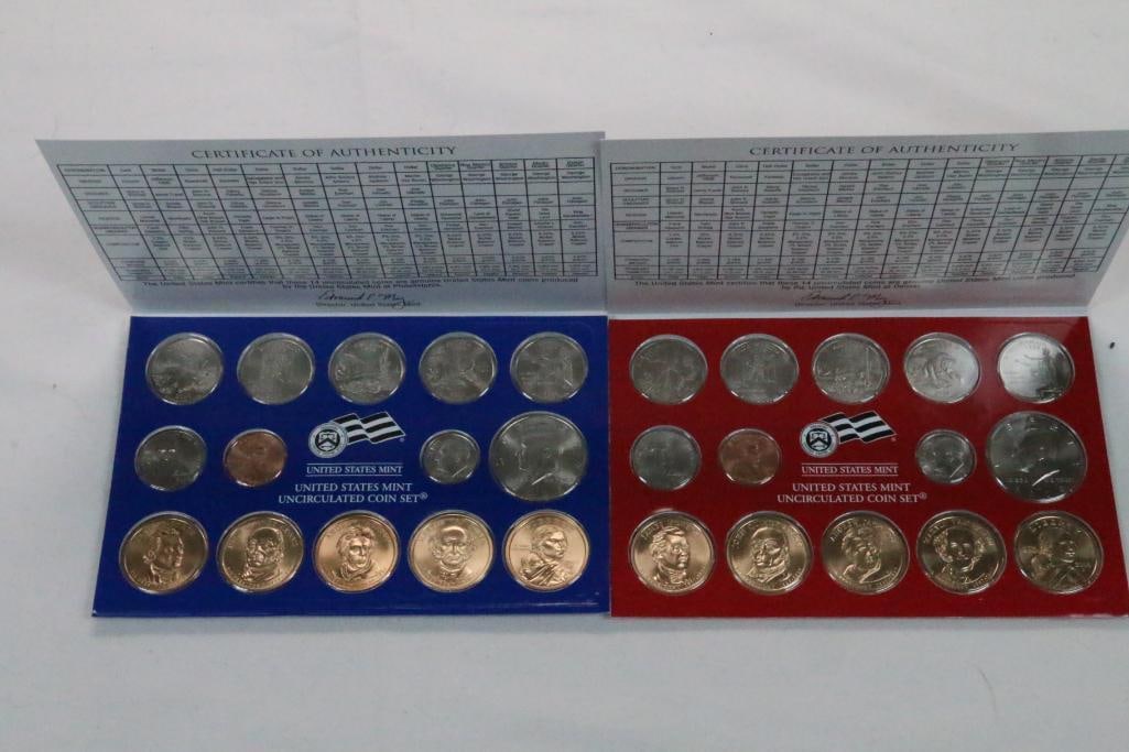 2008 Denver and Philadelphia Uncirculated Coin Sets: Numismatic. UNITED STATES MINT UNCIRCULATED SETS. Each set has 14 coins. PLEASE See pictures for additional details including more details on the COA.