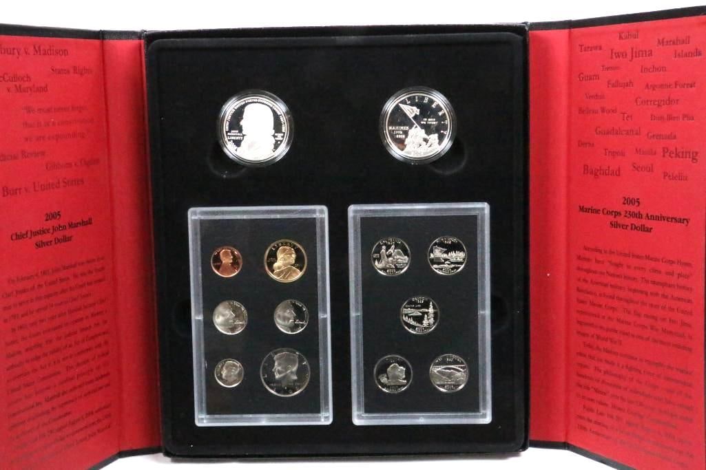 2005 United States Mint American Legacy Collection with 2 Silver Dollars (1 of 9)