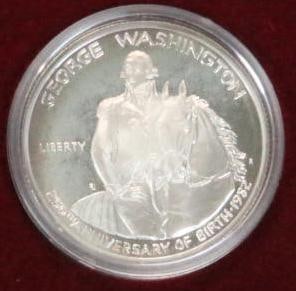 (2) United States Mint George Washington Silver Half Dollar Coins Uncirculated and Proof (1 of 7)