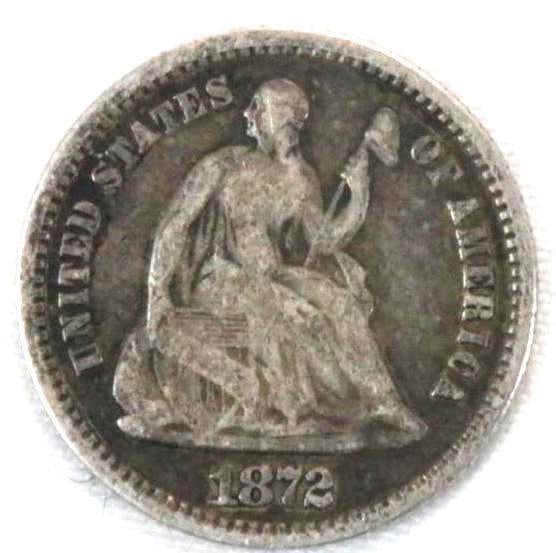 1872 USA Seated Liberty Half Dime MS Reference range to $3,560+ (1 of 2)