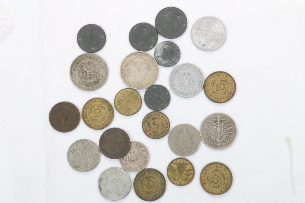 (23) Foreign  German, Luxembourg Old Coins Dating 1876-1957 Most older. (1 of 7)