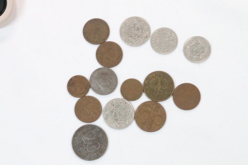 (14) Foreign Polish Poland Polski Coins 1918-FF 5 Fenigow, 1925, 1927 1 graszy and more (1 of 8)