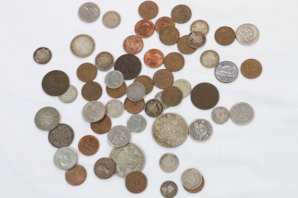 (60) Foreign Canadian Canada Coins Dating 1901- 1960's (1 of 9)
