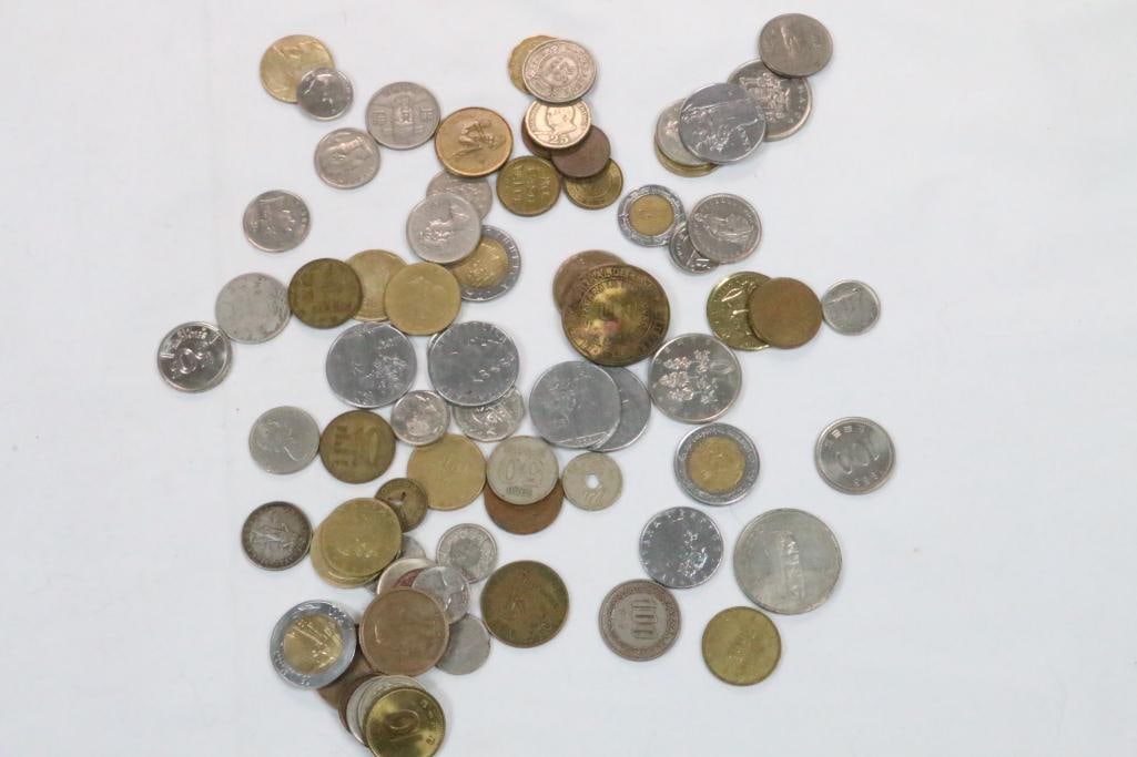(70) Foreign Coins Jamaica, South Korea, Philippines, Canada, Belgium, Japan and others.: Numismatic. (70) Foreign Coins Jamaica, South Korea, Philippines, Canada, Belgium, Japan and others. PLEASE See pictures for additional details.