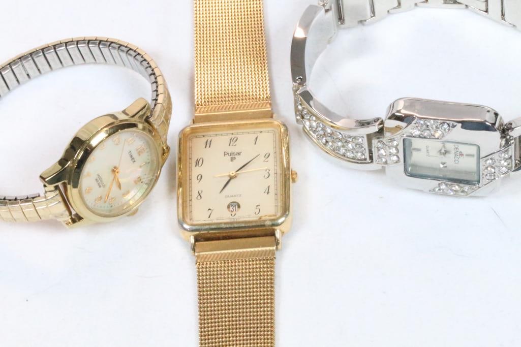 (3) Ladies watches: Timex Indiglo, Pulsar and Denacci (1 of 5)