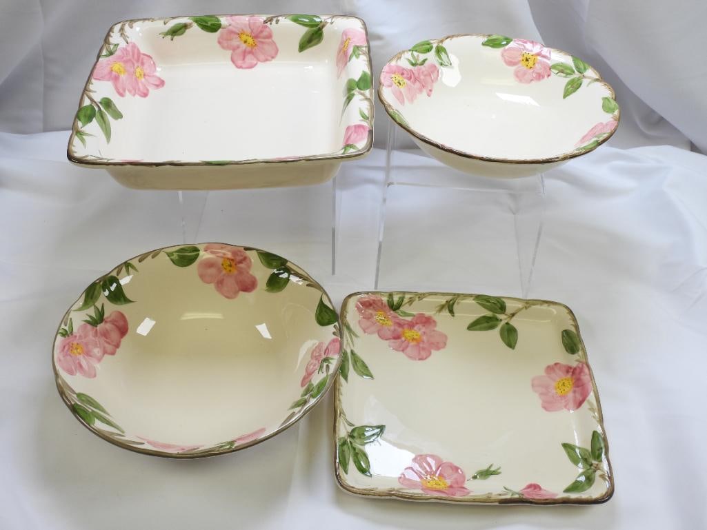 LOT of 4 Vintage FRANCISCAN "Desert Rose" Stoneware Serving Pieces (1 of 3)