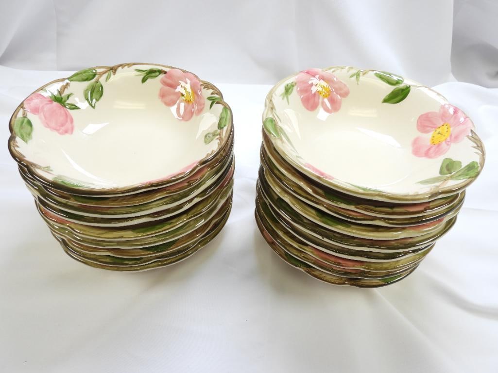 LOT of 18 Vintage FRANCISCAN "Desert Rose" Stoneware Pottery  Bowls (1 of 3)