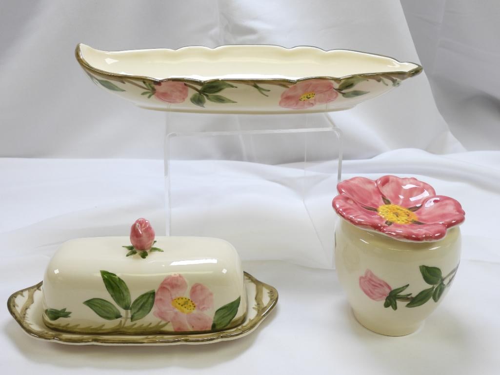 LOT of 3 Vintage FRANCISCAN "Desert Rose" Stoneware Serving Pieces (1 of 7)