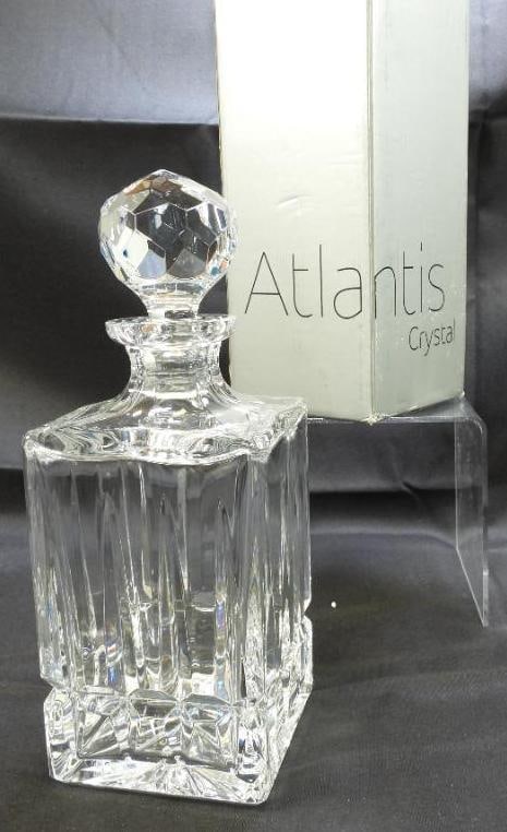 Crystal Decanter "Lisbon" by ATLANTIS CRYSTAL, NEW IN BOX WITH STICKER (1 of 4)