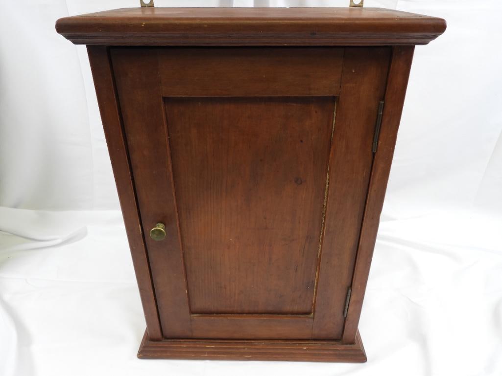 Hanging Rustic Wood Cabinet, ANTIQUE (1 of 5)