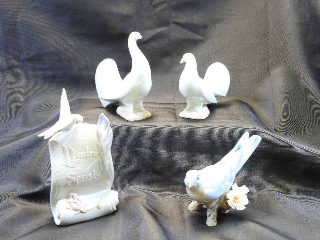 LOT of 4  LLADRO Figurines, including "Sweet Sounds of Morning", #6864, 2001;  LLADRO SOCIETY 1999 (1 of 5)