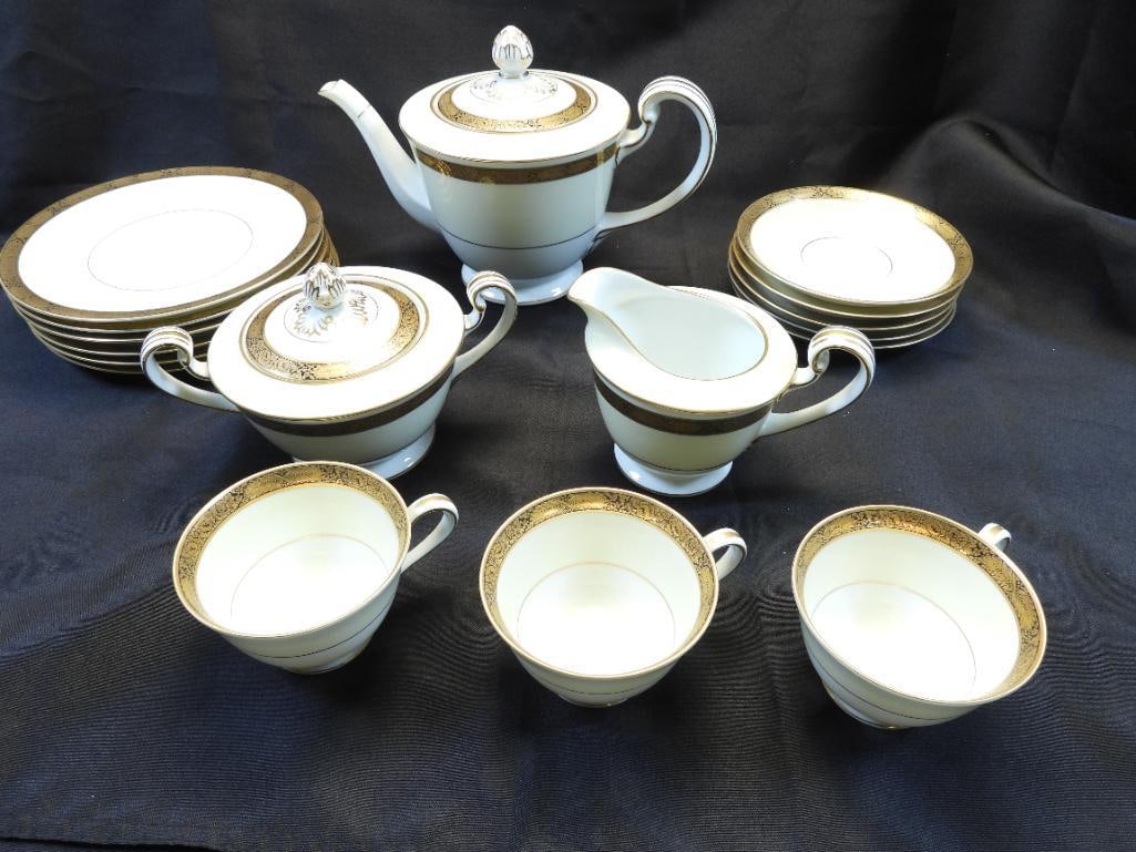 LOT OF NORITAKE CHINA Goldkin (4985), VINTAGE (1 of 6)