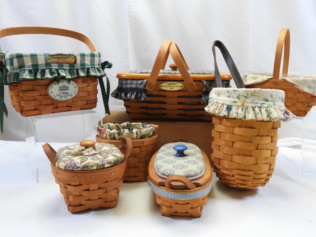 LOT OF 7 LONGABERGER BASKETS (1 of 7)