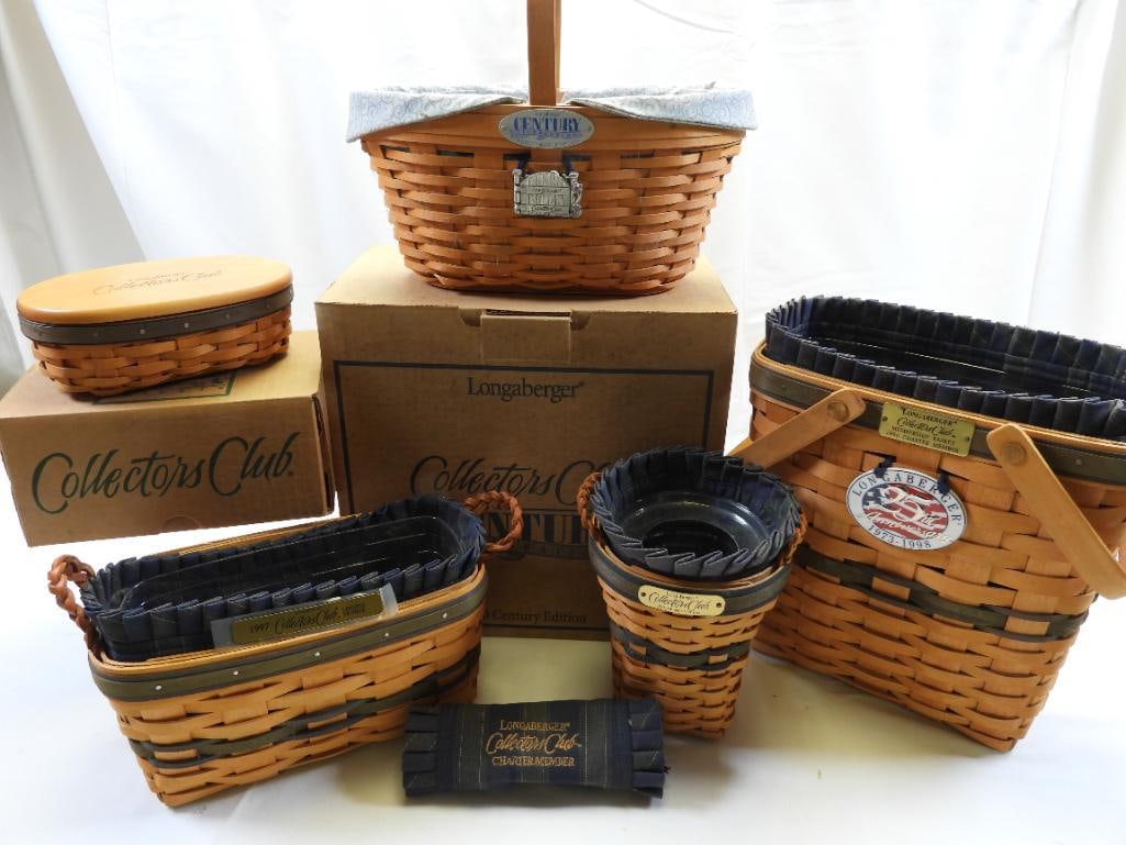 LOT OF 5 LONGABERGER COLLECTOR'S CLUB Baskets (1 of 6)