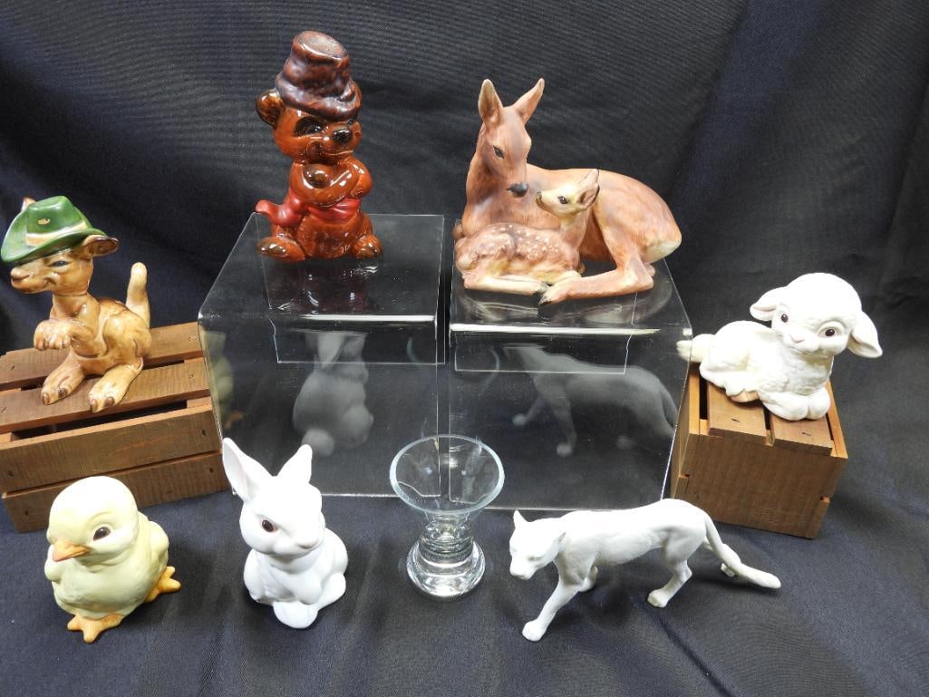 LOT OF 7 GOEBEL Figurines and a Crystal Glass (1 of 6)