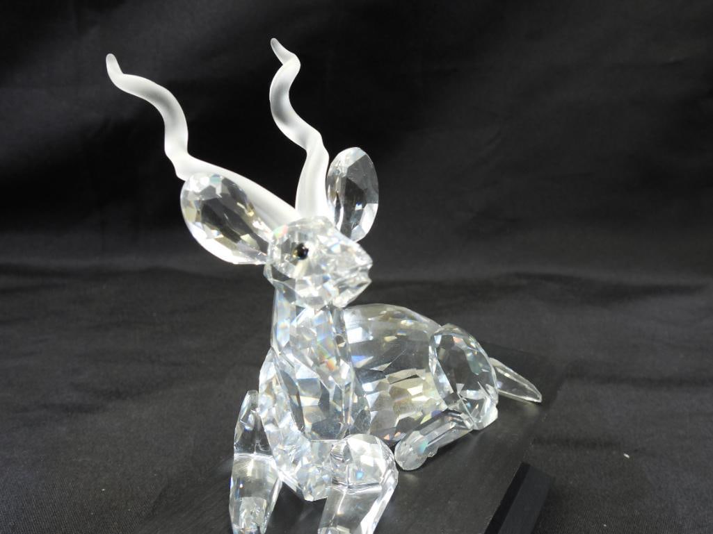 SWAROVSKI Austrian Crystal 1994 Annual Edition "Inspiration Africa"- The Kudu, BOXED: Swarovski fine Austrian Crystal 1994 Annual Edition "Inspiration Africa"- The Kudu, BOXED, 3.75" long x 4" tall