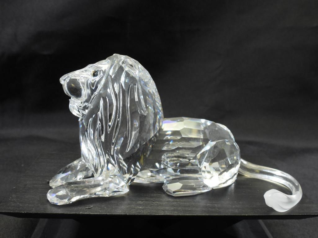 SWAROVSKI Austrian Crystal 1995 Annual Edition "Inspiration Africa"-The Lion, BOXED: Swarovski fine Austrian Crystal 1995 Annual Edition "Inspiration Africa"- The Lion, BOXED, 5" long x 2.5" tall