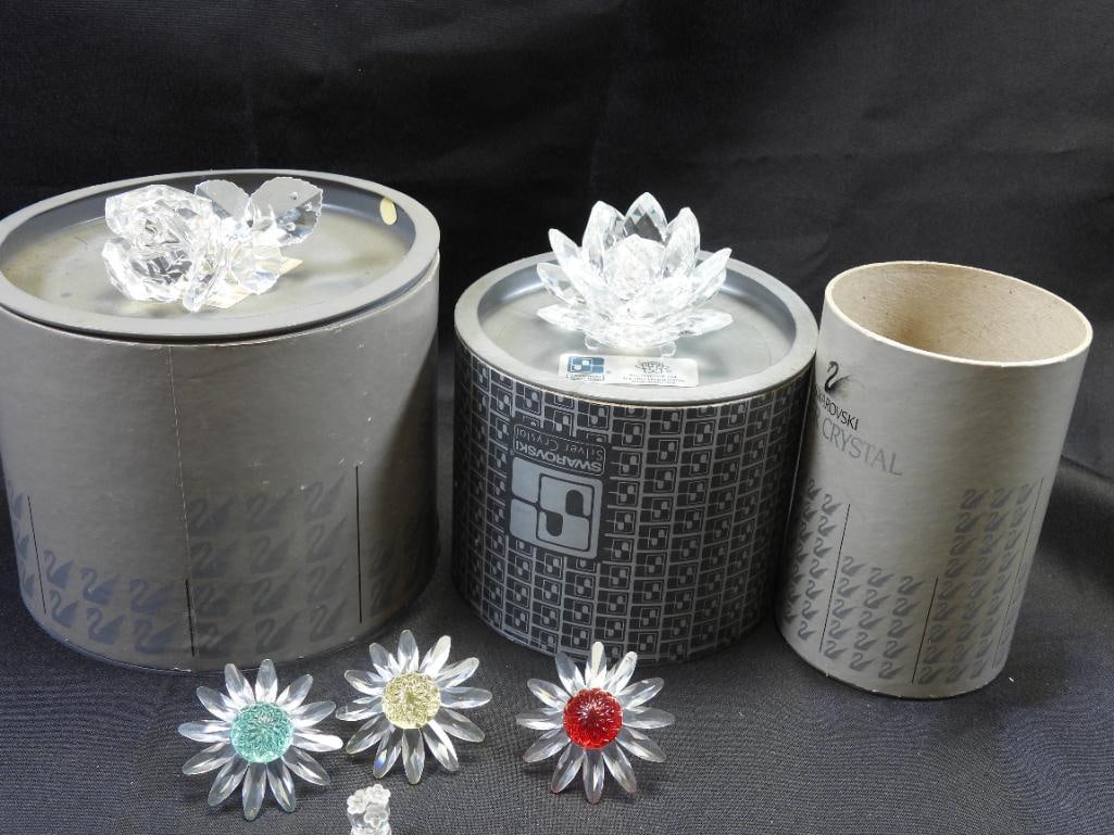 LOT OF 3 SWAROVSKI Austrian Crystal Flowers (1 of 8)