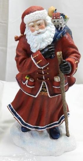 PIPKA MEMORIES OF CHRISTMAS "Pere Noel in Paris" Santa, NUMBERED, BOXED: This limited edition, numbered Pipka Memories of Christmas Santa "Pere Noel in Paris" comes boxed with his certificate of authenticity; stands 11" tall