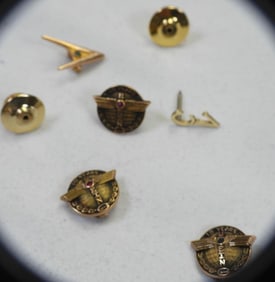 10kt gold and 14kt gold Boeing pins lot of 5