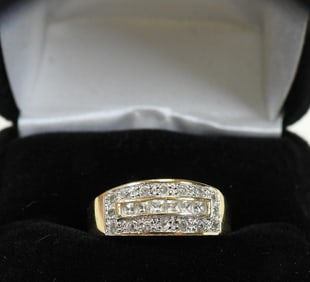 Gold over silver THAILAND Cz ring