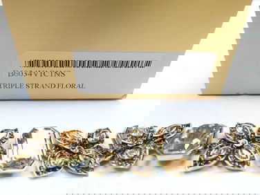 NEW HEIDI DAUS SIGNED Crystal Floral Bracelet