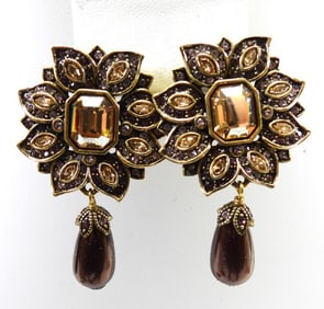 NEW HEIDI DAUS Crystal Earrings