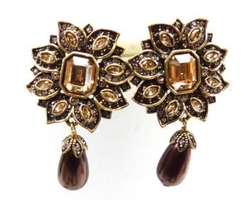 NEW HEIDI DAUS Crystal Earrings
