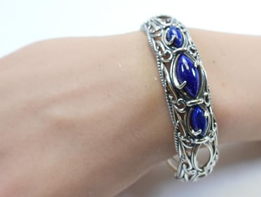 NEW Carolyn Pollack Sterling Silver and Stone Cuff Bracelet