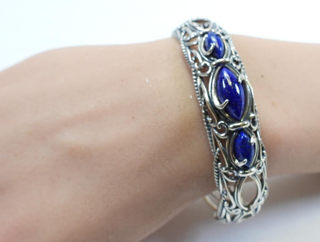 NEW Carolyn Pollack Sterling Silver and Stone Cuff Bracelet (1 of 5)