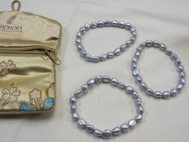 NEW Honora Cultured Freshwater Pearl Bracelet, SET of 3