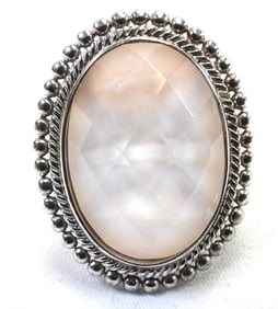 NEW Honora Sterling Silver and Mother of Pearl Doublet Ring