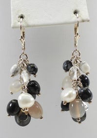 NEW Honora Cultured Freshwater Pearl and Sterling Silver Earrings