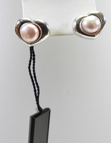 NEW Honora Cultured Freshwater Pearl and Sterling Silver Earrings