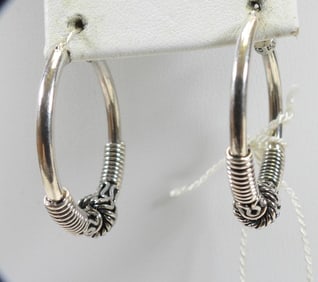 NEW With Tag Sterling Silver Hoop Earrings