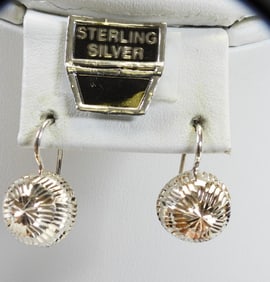 NEW Sterling Silver Brilliant Cut Drop Earrings