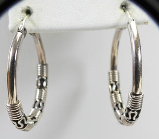 NEW Sterling Silver Hoop Earrings