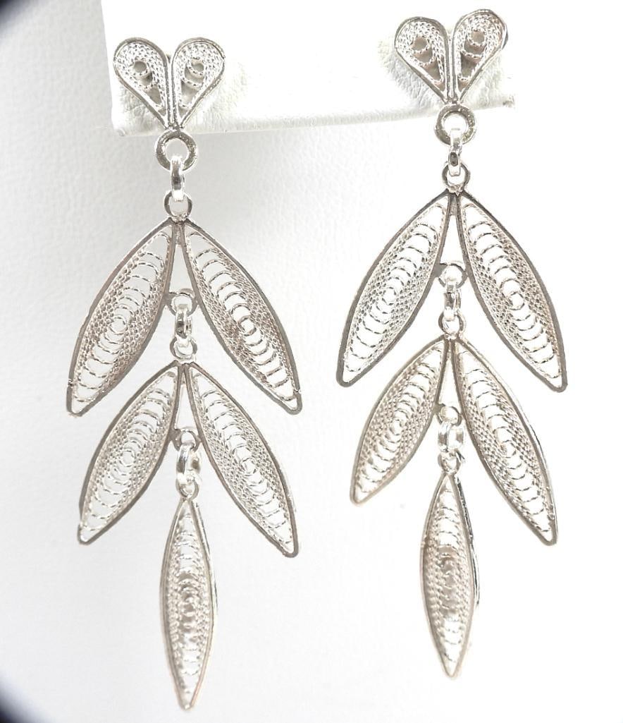 NEW Sterling Silver Filigree  Dangle Earrings (1 of 4)