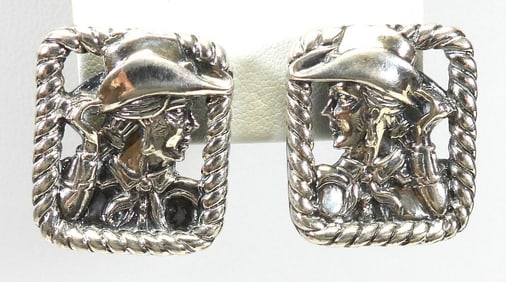 BARRY KIESELSTEIN CORD Sterling Silver Cowgirl Earrings