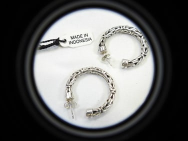 NEW Sterling Silver Hoop Earrings