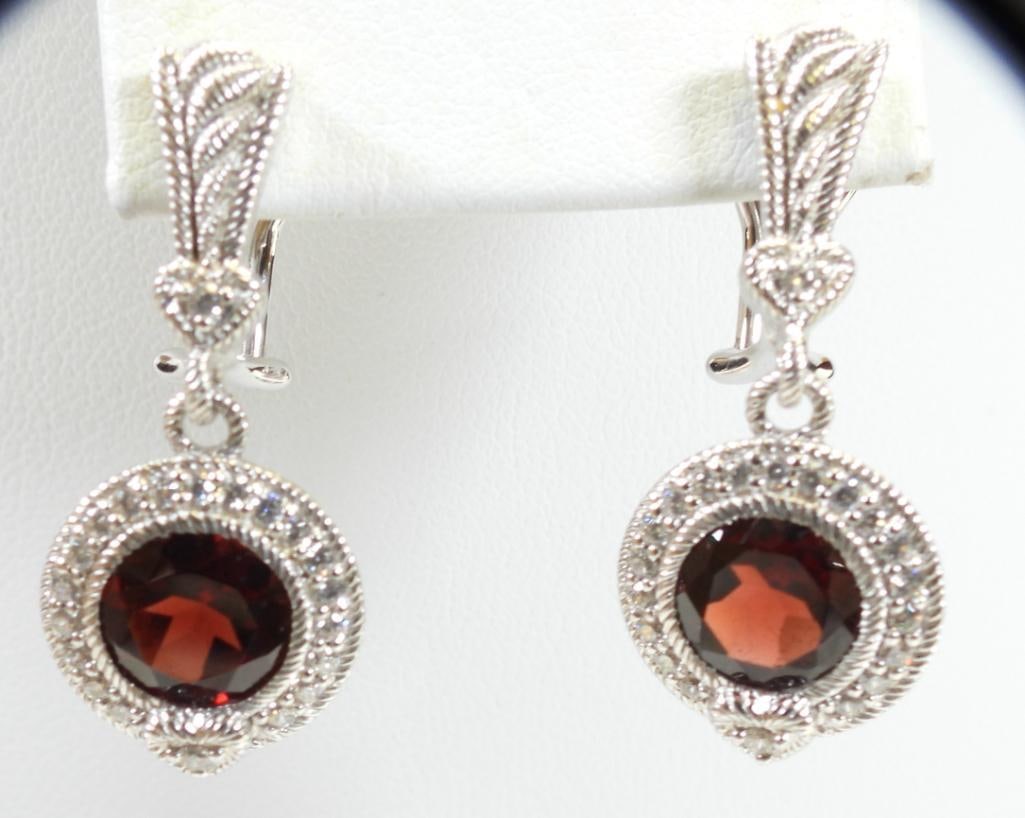 JUDITH RIPKA sterling silver with Crystals Earrings (1 of 4)